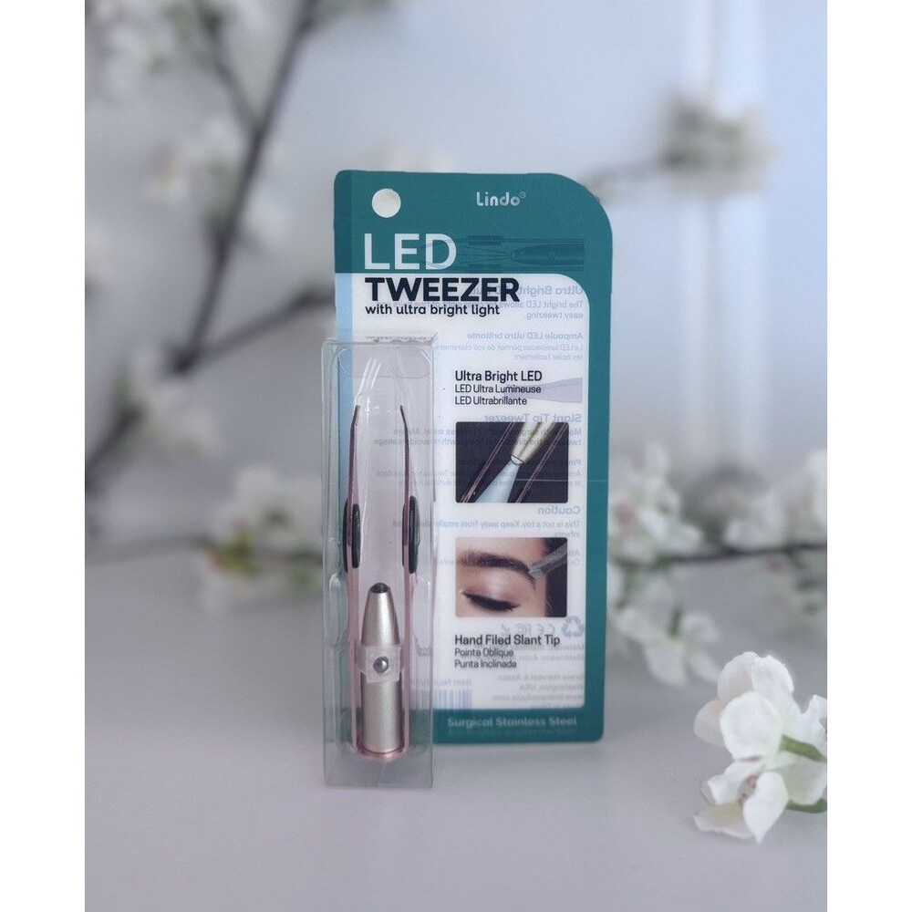 Lindo Lighted LED Tweezer Ultra Bright Light Surgical Stainless Steel NIB